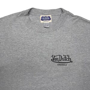 Vintage Von Dutch kustom machined Compton California gray shirt